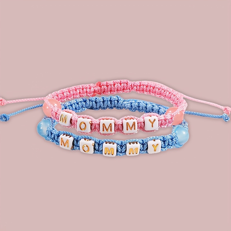 Customizable Bracelet Set with Fresh Letter Beads